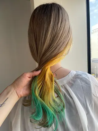 ロング カラー ヘアアレンジ キッズ マツエク・マツパ アイブロウ 透明感カラー/推しカ ラー☁️JURAのヘアスタイル