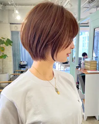 ショート カラー パーマ 平川 一真のヘアスタイル