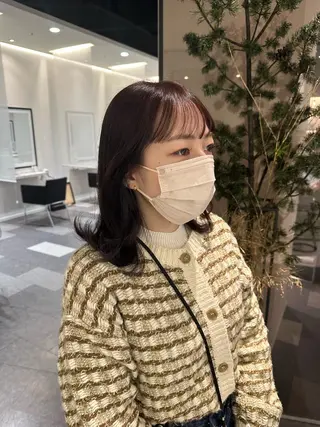 ミディアム カラー 巻ける縮毛矯正/艶 カラーchika🩵のヘアスタイル