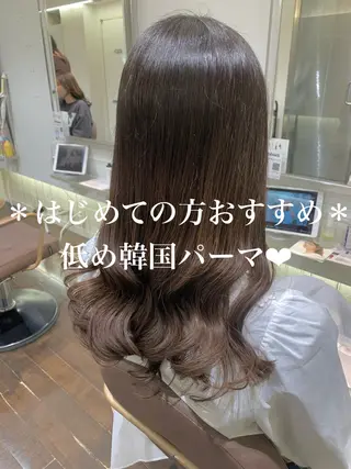 ロング パーマ GO TODAY シェアサロン 銀座Arc店所属・デジタルパーマ🫧 韓国風ヘア🫧サクラのヘアスタイル