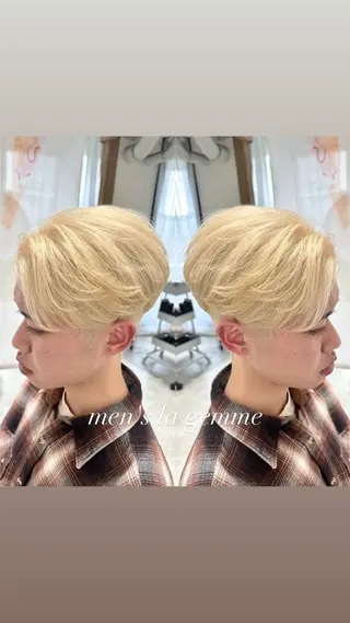 ショート カラー メンズ 💎メンズパーマ特化 🥇癖毛活かしのプロのヘアスタイル