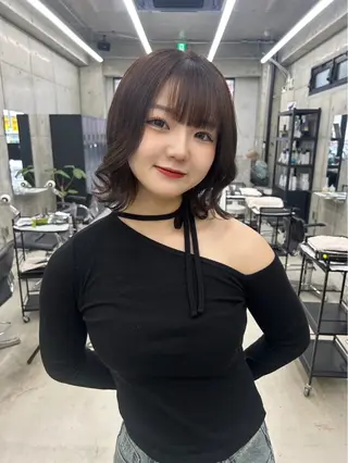 ミディアム 福田 彩心のヘアスタイル