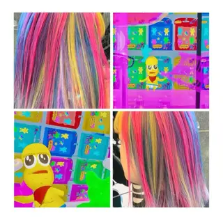 ミディアム カラー GARU-ガル-所属・TSUNO🦖 派手髪/オタク美容師のヘアスタイル