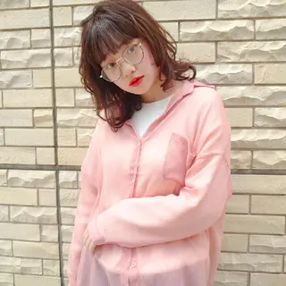 ミディアム カラー 髪質改善/ブリーチ 田代 龍我のヘアスタイル