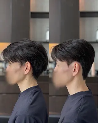 ショート パーマ メンズ 韓国メンズヘア/ ダウンパーマ/歩夢のヘアスタイル