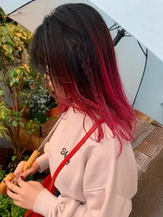 セミロング カラー ピンクベージュ/新潟 万代/高橋桃葉🍑のヘアスタイル