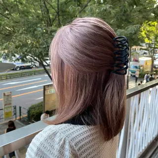 ミディアム カラー モリオフロムロンドン原宿本店所属・ショート/ボブ/ハイ トーン/Nanahaのヘアスタイル