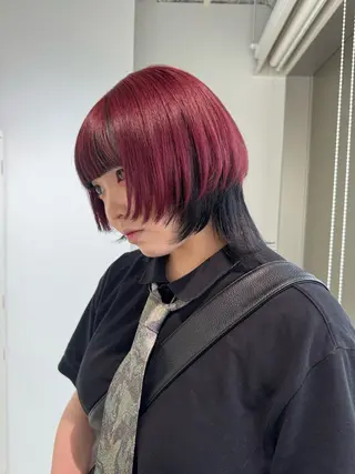 ショート カラー 店長　MANAMI ／ブリーチ／骨格ボブのヘアスタイル