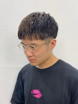 メンズ レイヤーボブ/ 艶カラー/サナ🌼のヘアスタイル