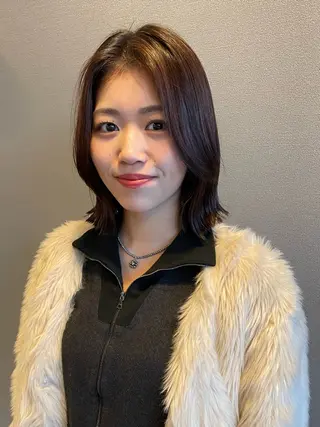 ミディアム 艶カラー🌙縮毛矯正 /ボブ【Reina】のヘアスタイル