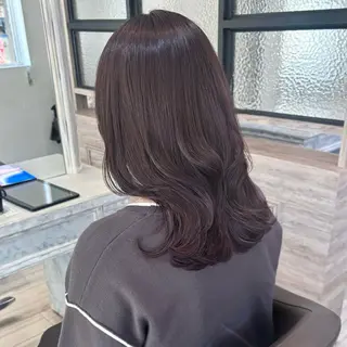 ミディアム カラー mio ︴ アレンジ ︴ 透明感カラーのヘアスタイル