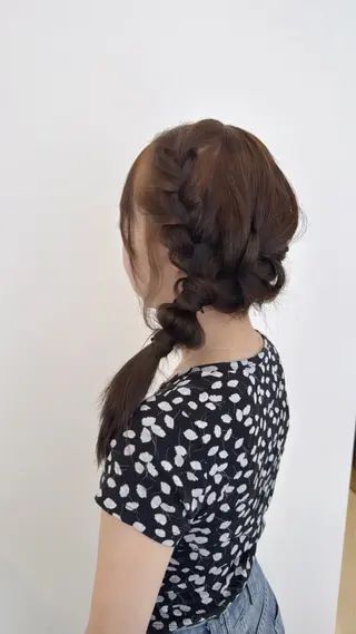 セミロング ヘアアレンジ Agu hair 粉河のヘアスタイル
