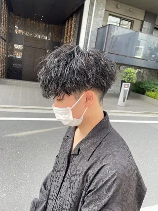 メンズ センターパート マスターかずまのヘアスタイル