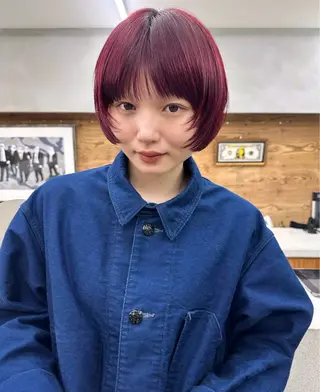 ショート カラー パーマ /レイヤー 榛地渉馬 /矢場町のヘアスタイル