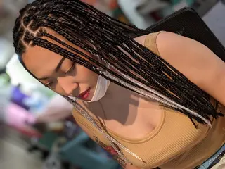 セミロング ヘアアレンジ scamp ★のヘアスタイル