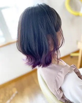 ミディアム カラー 荒木 ひろかのヘアスタイル