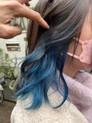 セミロング カラー 原宿サロン代表 デザインカラー伊藤卓のヘアスタイル