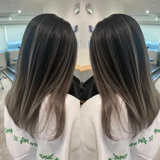 ミディアム カラー JILBLAN京都 ショート/ハイライトのヘアスタイル