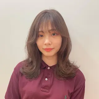 セミロング カラー 片山美穂 心斎橋・北堀江のヘアスタイル