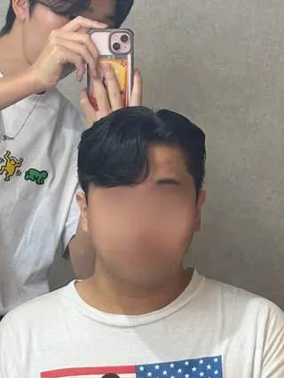 ショート パーマ メンズ 韓国メンズヘア/ ダウンパーマ/歩夢のヘアスタイル