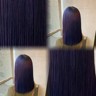 セミロング カラー 髙橋 李里亜のヘアスタイル