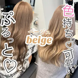 ロング カラー エクステ/ベージュ 韓国ヘア/KENTAのヘアスタイル
