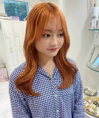 セミロング カラー 名駅/ハイトーン /Y2k/YUNAのヘアスタイル