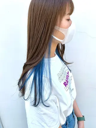 ロング カラー 退色まで透明感ある ダブルカラー/リクのヘアスタイル