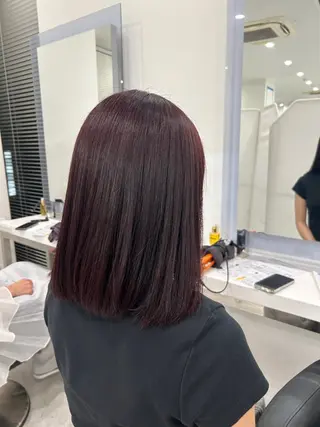 ミディアム 艶カラー美髪縮毛矯正 /髪質改善✨️ユウキのヘアスタイル