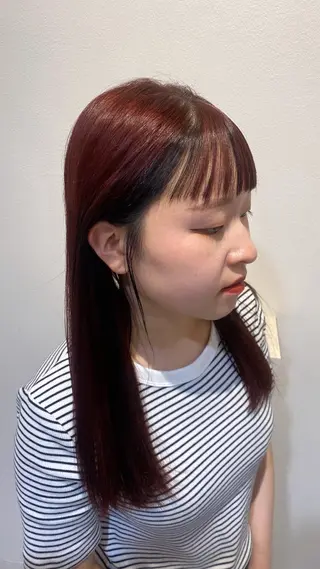 ロング カラー 中江 唱のヘアスタイル