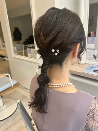 ロング ヘアアレンジ 《.Xian》ミサキ /艶髪/メンズパーマのヘアスタイル