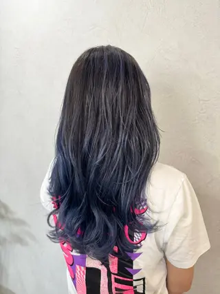 ロング カラー Salon de Qualia(サロンドクオリア)所属・ハイトーン/外国人風 カラー/メンズパーマのヘアスタイル