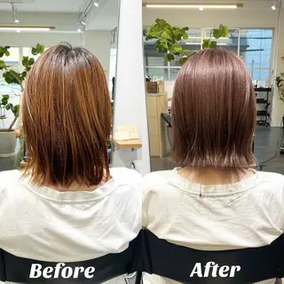 ミディアム カラー 💫期間限定価格💫 似合わせカット🧚のヘアスタイル