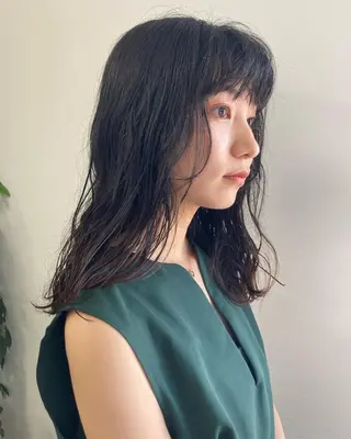セミロング パーマ Natural KeEのヘアスタイル