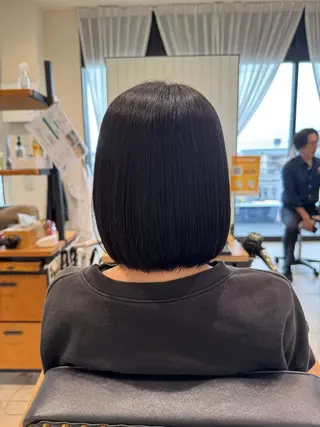 ミディアム メンズストレート⭐️ 髪質改善カラー⭐️のヘアスタイル