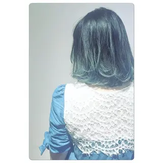 ミディアム カラー 佐藤 奈佳子 サトウ ナカコのヘアスタイル