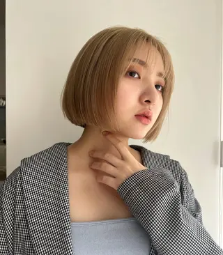 ショート カラー 透明感/ベージュ /kazui🐈のヘアスタイル