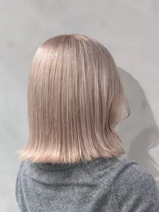 ミディアム 渋谷ハイトーン/ デザインカラー阿部のヘアスタイル