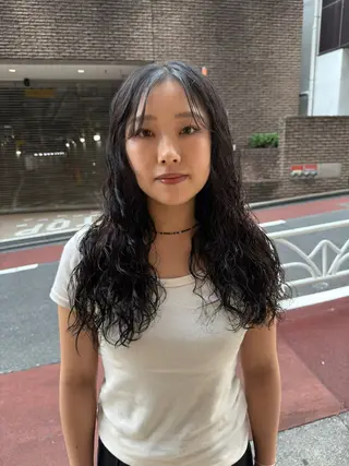 セミロング パーマ パーマ/ボブ /レイヤー チヒロのヘアスタイル