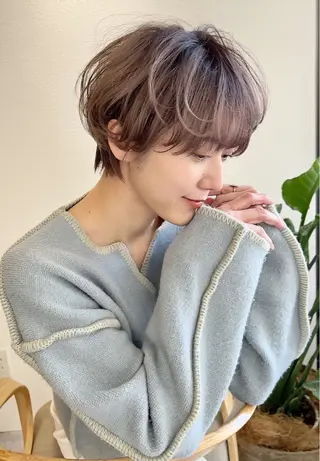 ショート カラー 美髪矯正🫧/ 吉田こうすけのヘアスタイル