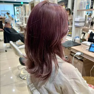 セミロング カラー 美髪艶カラー💎✨ モエのヘアスタイル