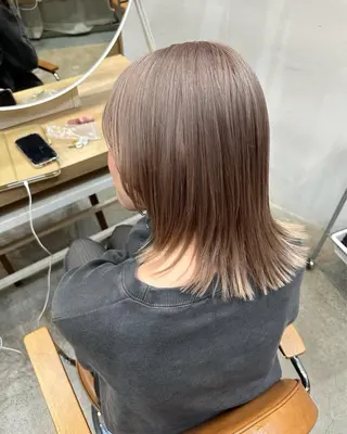 ミディアム カラー 顔まわりカット/艶髪 カラー✨けいとのヘアスタイル