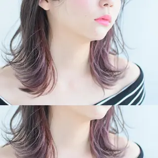 ミディアム カラー 竹内啓太 ボブのヘアスタイル