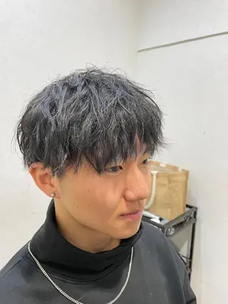 ショート パーマ メンズ 🌙１９時以降通える メンズ専門　コーダイのヘアスタイル