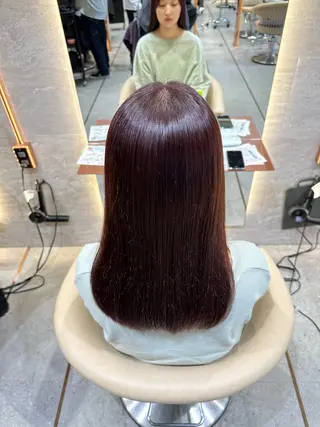 セミロング カラー 艶髪/縮毛矯正 /髪質改善千田大地のヘアスタイル