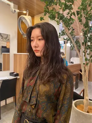 ロング カラー パーマ ヘアアレンジ レイヤー/メンズ🥑 マエダアズミ🥑のヘアスタイル