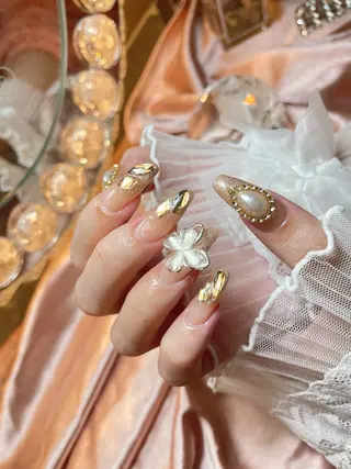 ネイル 23時まで❤︎韓国、 ワンホンネイルのネイルデザイン