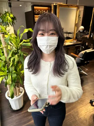 ミディアム カラー ワンホンヘア ケラチン/Kaitoのヘアスタイル