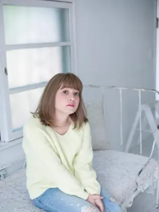 ミディアム カラー パーマ amie所沢駅 プロペ通り店【アミ】のヘアスタイル