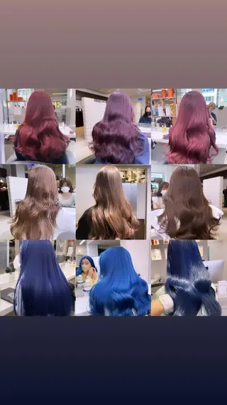 セミロング カラー 韓国/トレンド レイヤー【101】のヘアスタイル